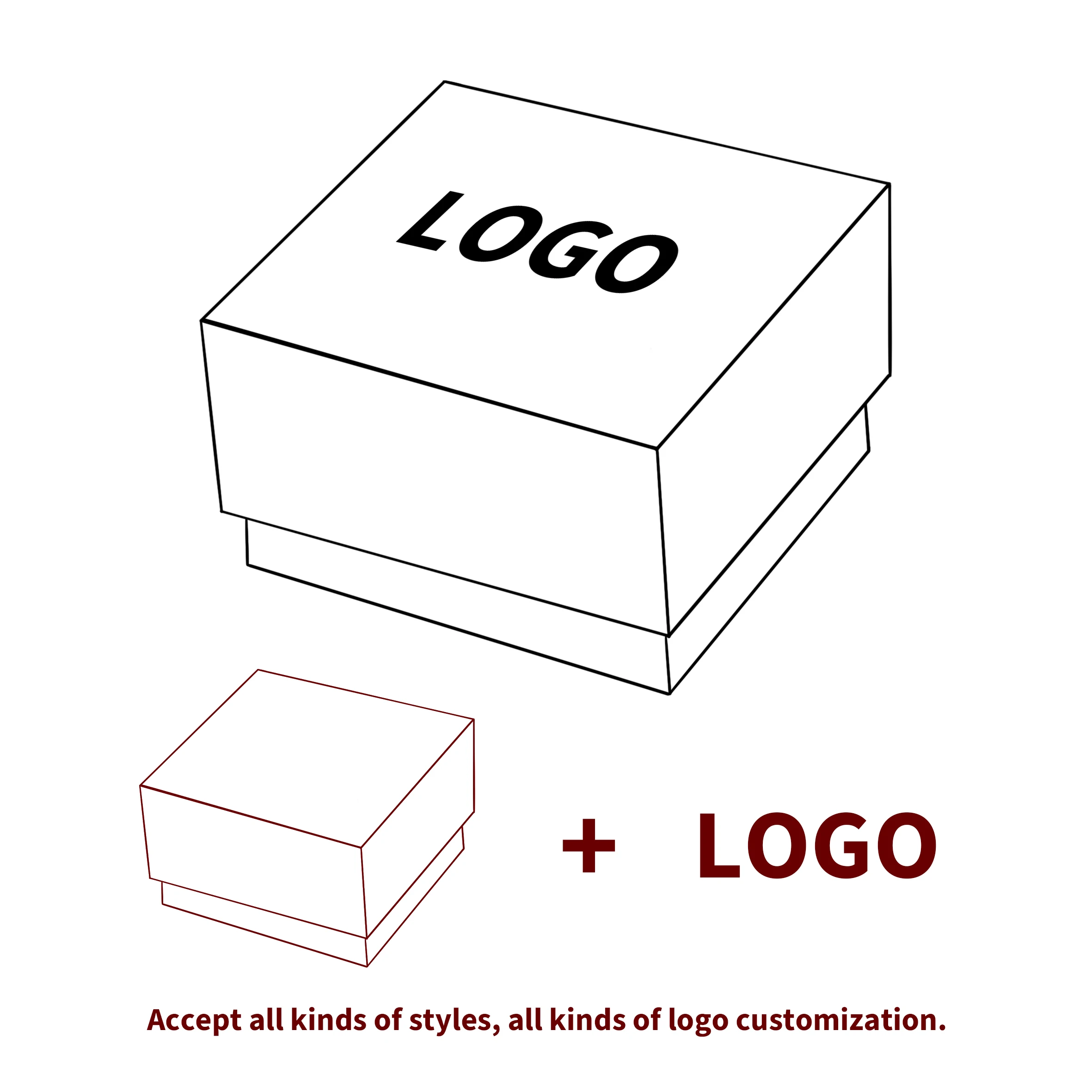 High Quality Velvet Jewelry Packaging Marriage Engagement Ring Case Heart Shape Red Flocking Bangle Box In Stock