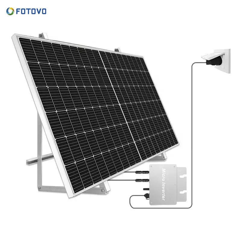 FOTOVO Small solar power plant Balcony Power 600w Solar System PV Kits Micro Inverter with Flexible Solar Panels