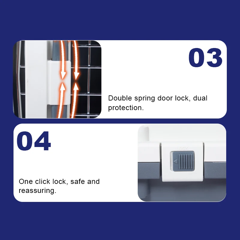 48 Inch Plastic Large Pet Carrier Box Basket Cage Outdoor Transport Pet Air Crate For Cat Dog Travel