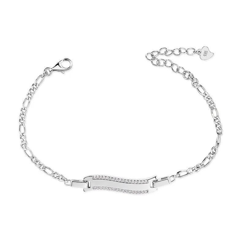 chinese jewelry manufacturer cuban silver male couple bracelet for men