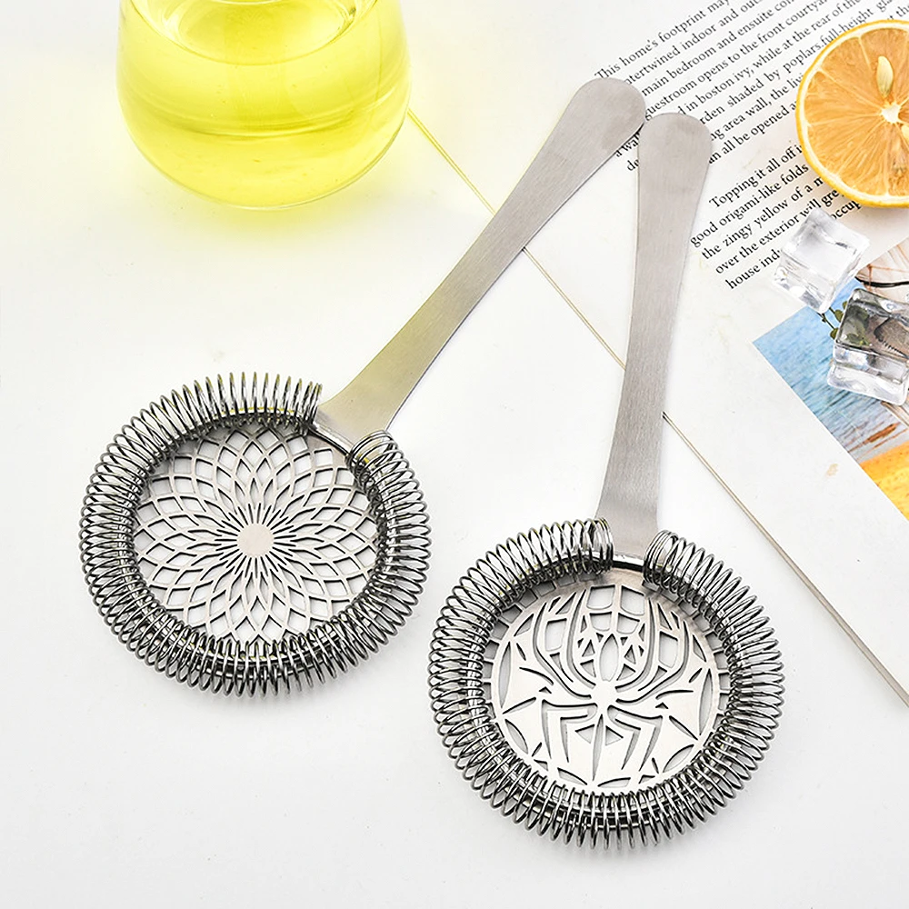 Creative Modeling Stainless Steel Spring Hawthorne Strainer Martini Filter Shaker Drink Bar Cocktail Strainer For Mixing Glass
