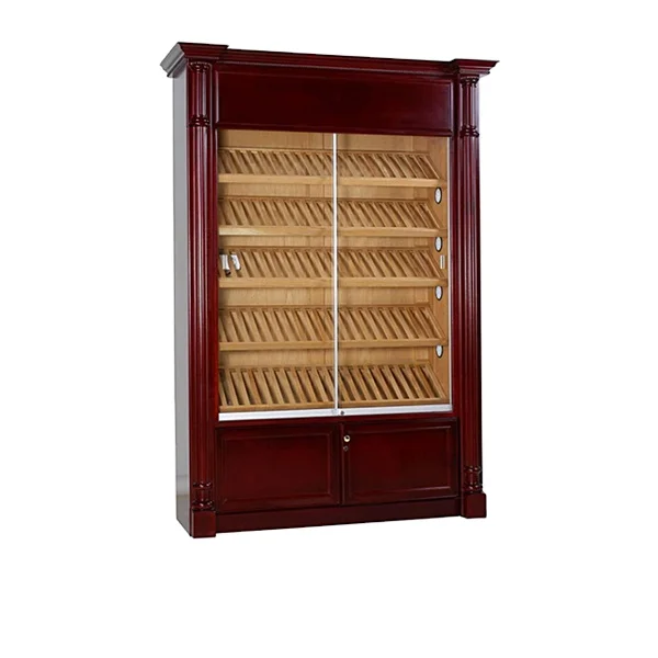 Роскошный большой деревянный шкаф-хьюмидор для сигар на продажу