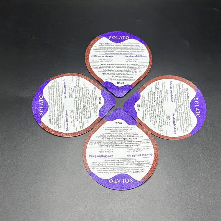 Food Use Pre Cut Aluminum Laminated Foil Lid for Ice-cream