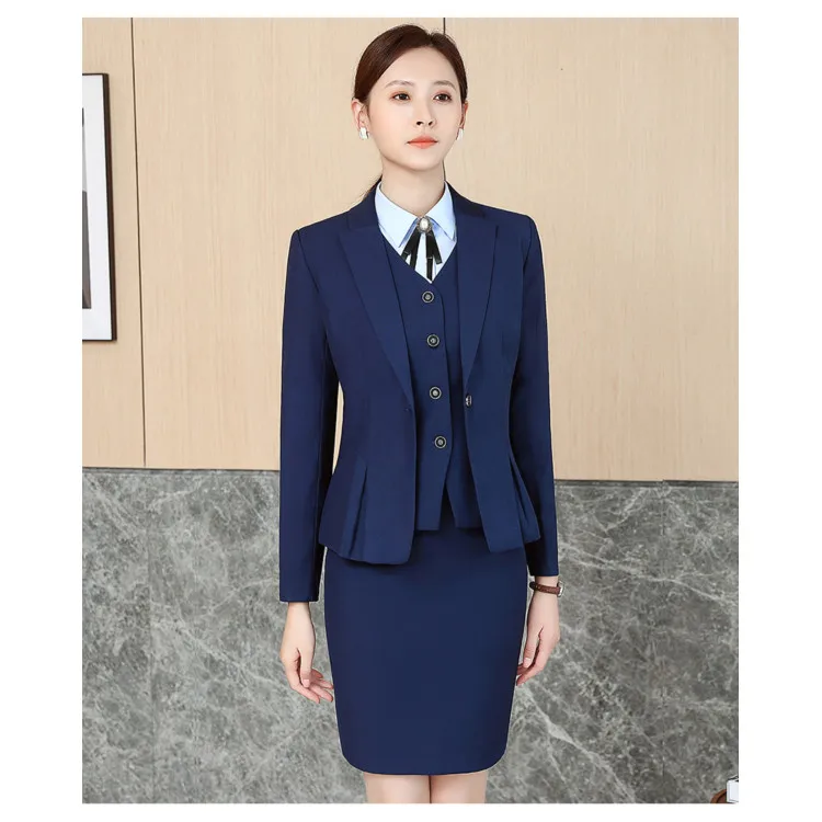Female Suit Lady Western Wear for Office Suits Skirt 2 Piece Set Women