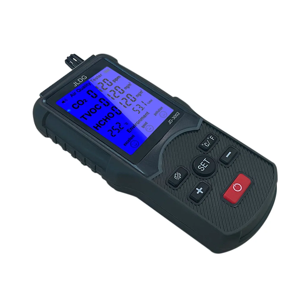 JD-3002 High Precision LCD CO2 Gas Analyzer Handheld air quality gas Detector Monitor