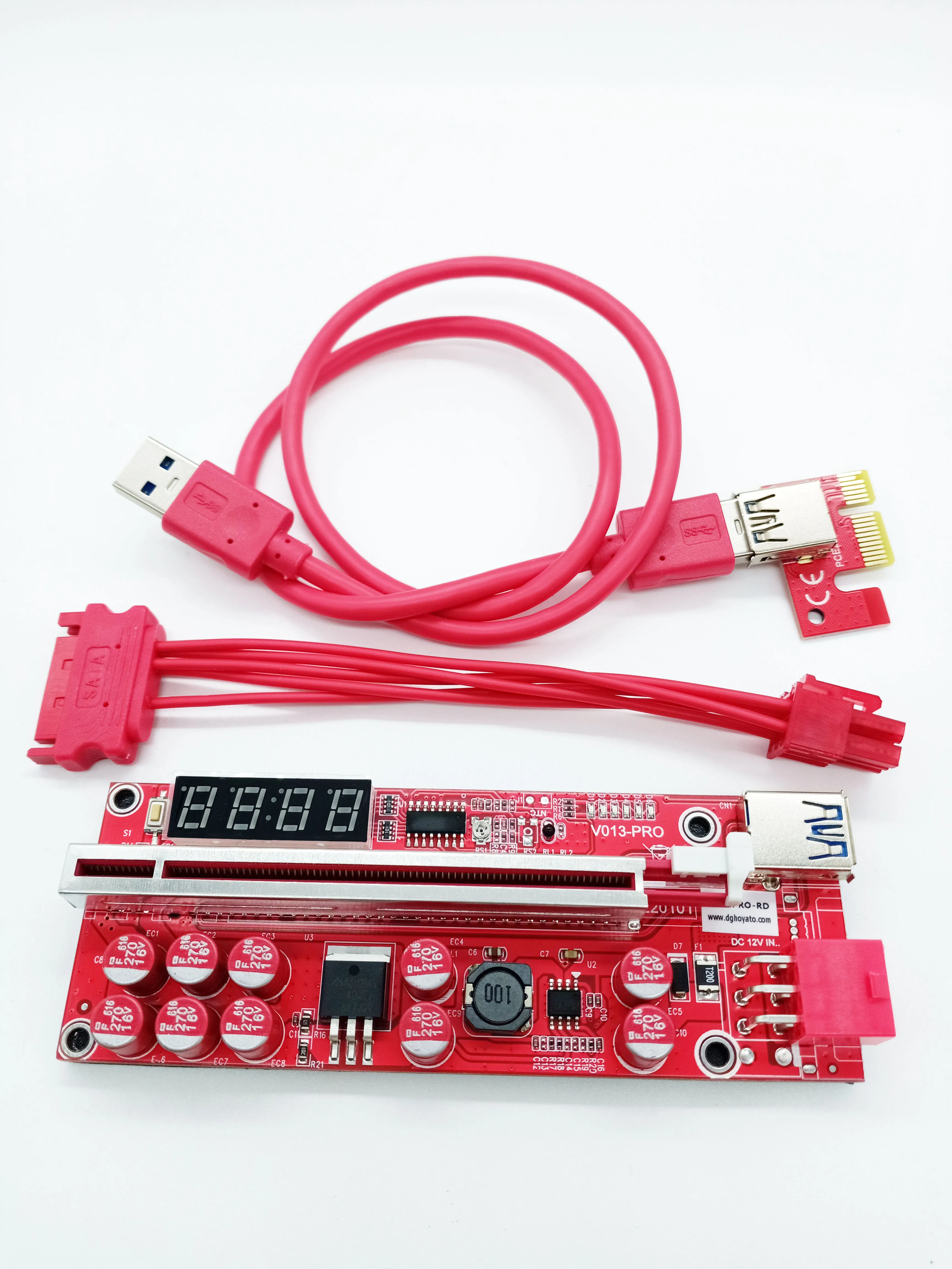 Высококачественная Райзер-карта Ver009 PCI-E 1X до 16X USB 3