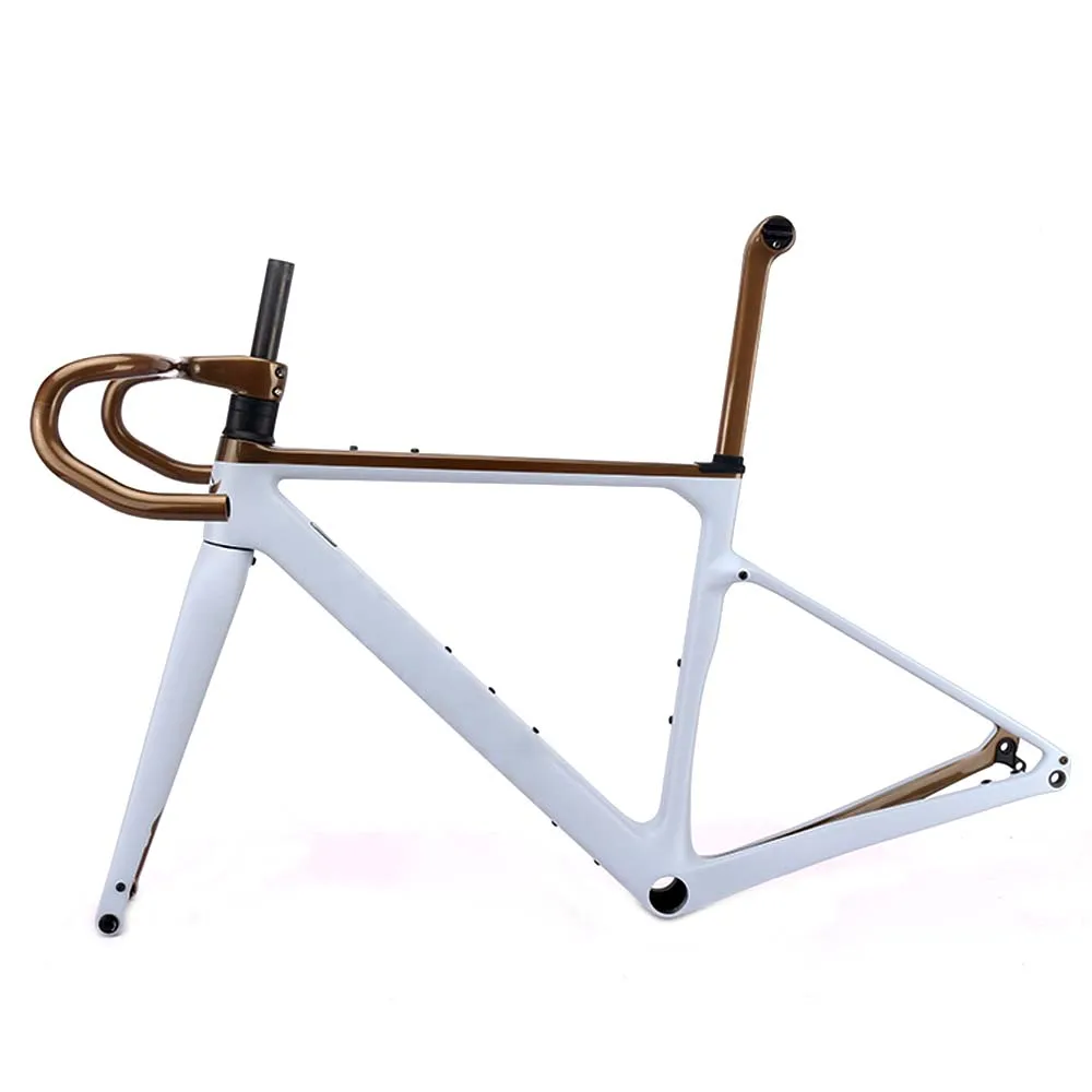 T1000 Carbon fiber Gravel bicycle frame Full Hidden cable road bike parts Max Tire 47C Two Truncation color