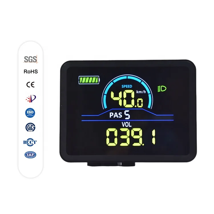 Digital Electric Bicycle Computer Bike Speedometer  CE ROHS ISO13849 Approval Ebike Lcd Display