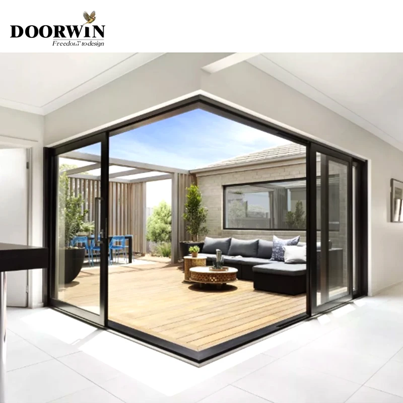 Doorwin Ultra View Aluminum Lift Slide Doors Save Energy Heat Insulation Heavy Duty Aluminum Sliding Glass Doors
