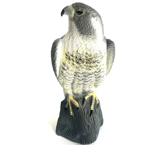 Bird Scarecrow Fake Horned Hawk Decoy Bird Repellent Garden Protectors Natural Enemy Pest Deterrent Scarecrow