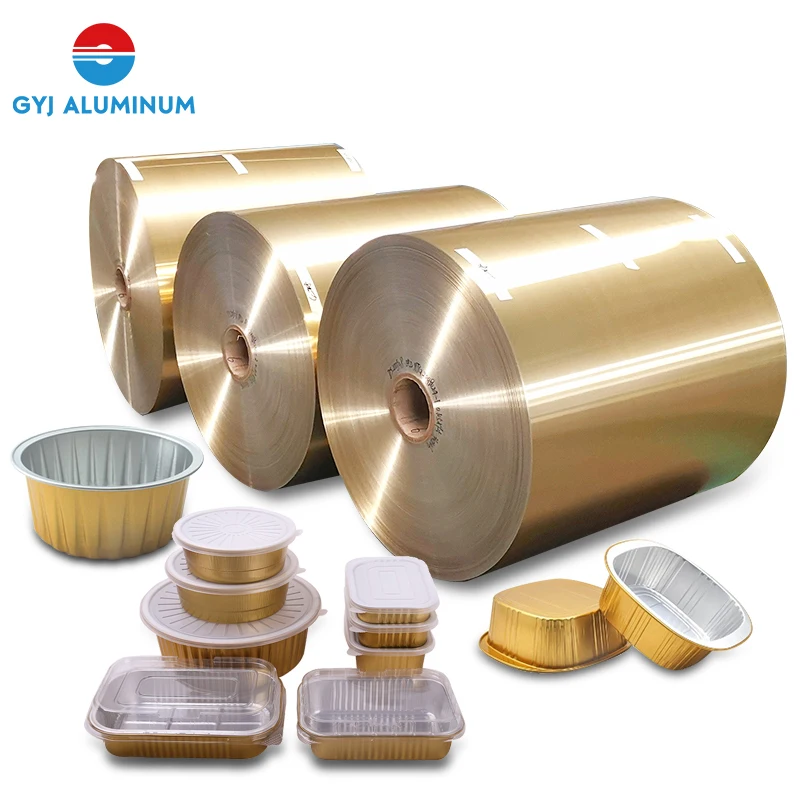8011 3003 3004 1235 Gold Aluminum Alloy Foil Jumbo Roll Supplier For Food