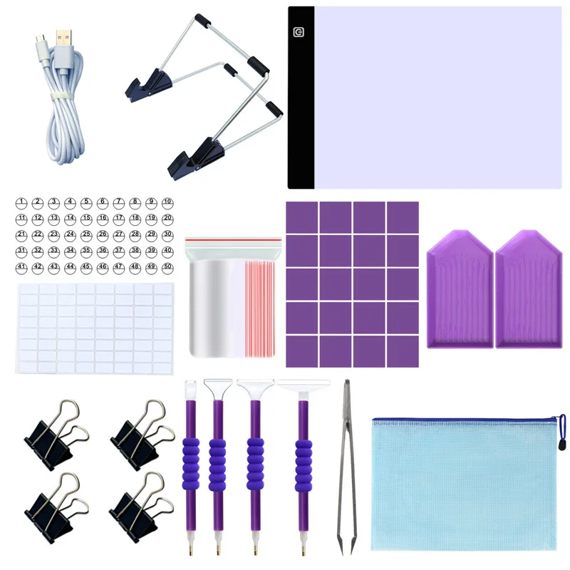 Factory Price Wholesale A3 A4 LED Light Pad 5d Diamond Painting Tool Kits Writing Sketch Drawing Board Tracing LED Pad