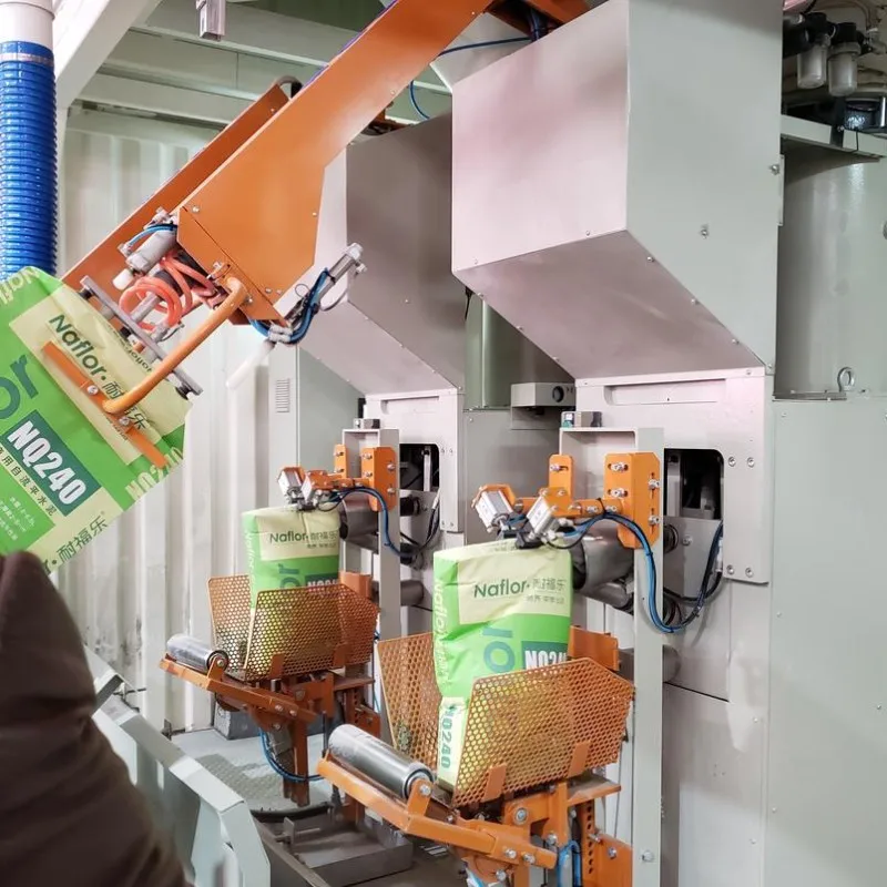 High speed automatic 20kg 25kg carbon black fertilizer bag filling machine, valve bag cement palletizer, pallet stretch wrapper