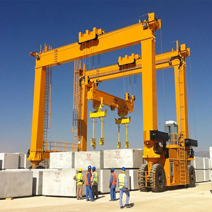 High Quality Mobile 30 ton 50 ton Rubber Tyre Container Gantry Crane