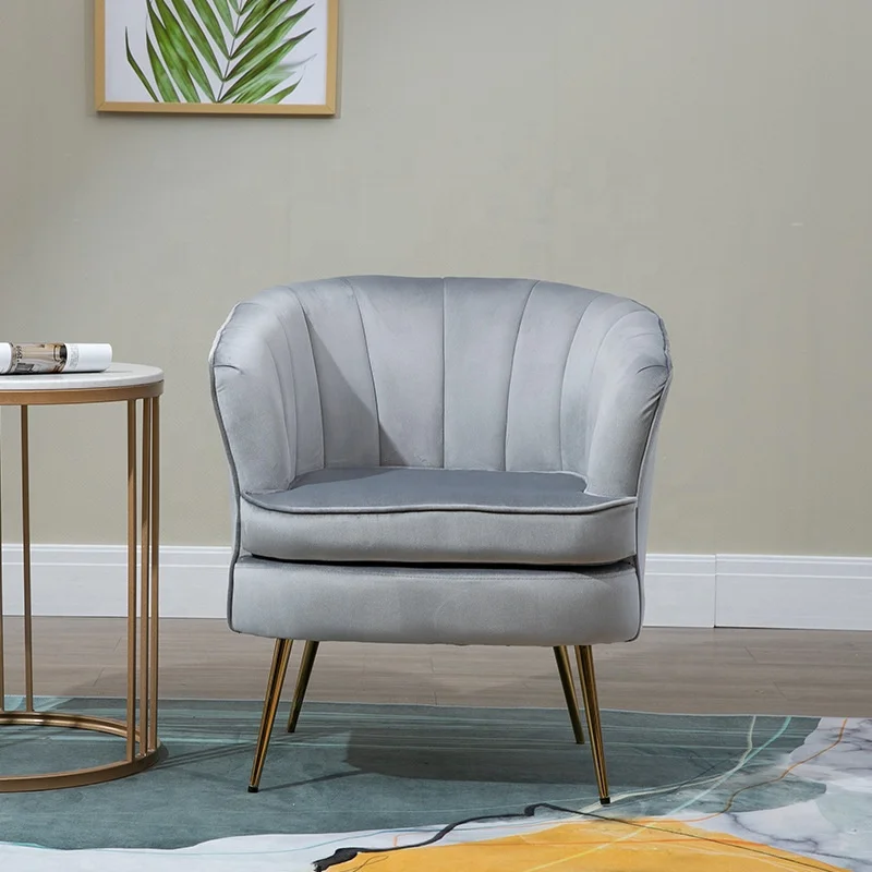 Современная мебель, шезлонг, одноместный диван, гостиничный мягкий бархатный тканевый стул с акцентом