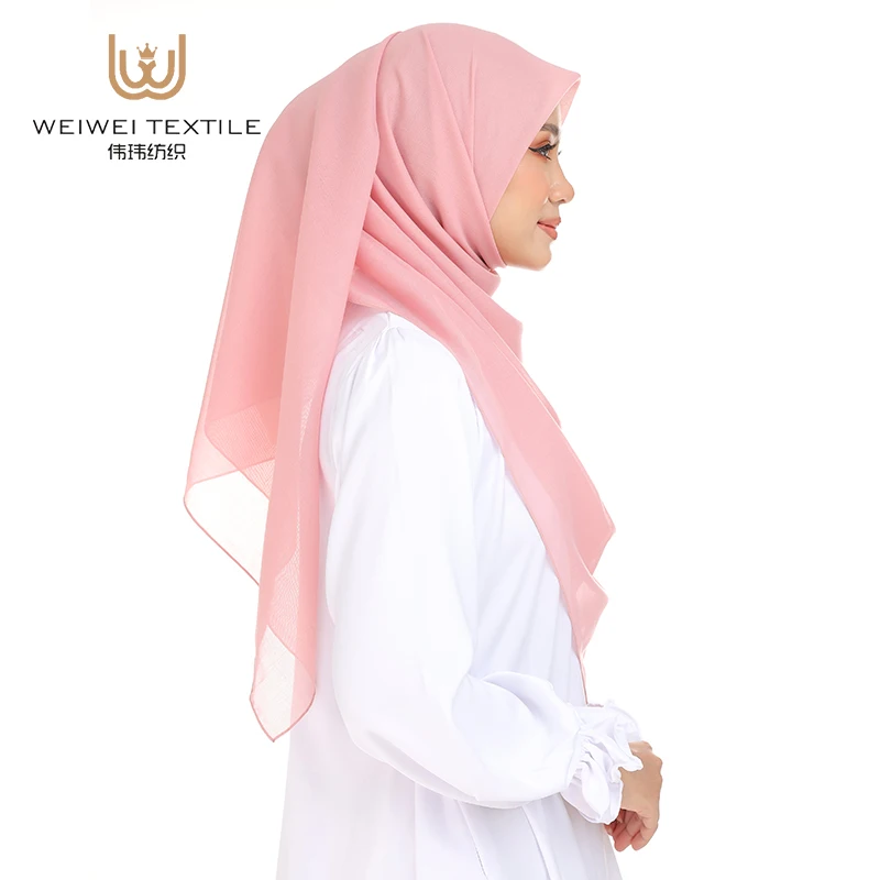 hotselling tudung bawal premium cotton muslim plain voile hijab scarves shawals