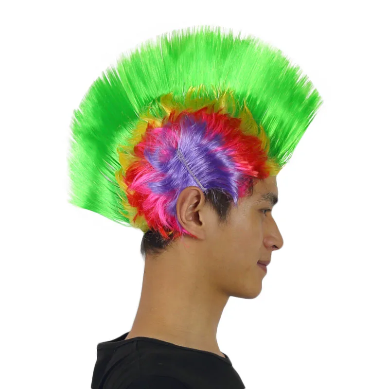 Hot Sale with excellent quantity High Fashion Football Match Decoration  Headband Cockscomb Mohawk Wig
