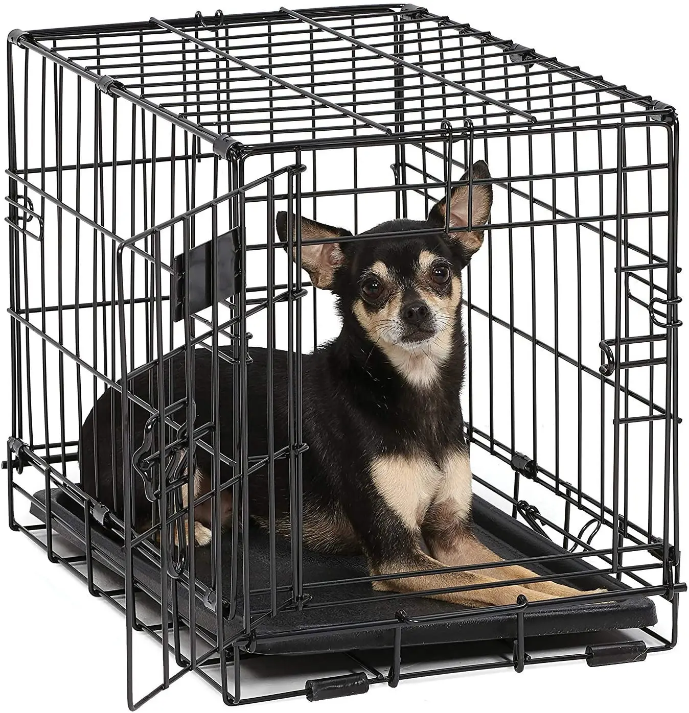 Pets Dog Crate Single Door and Double Door Folding Metal Dog Crates Animal Rabbit Pig Cage Foldable Metal Wire Dog Cag