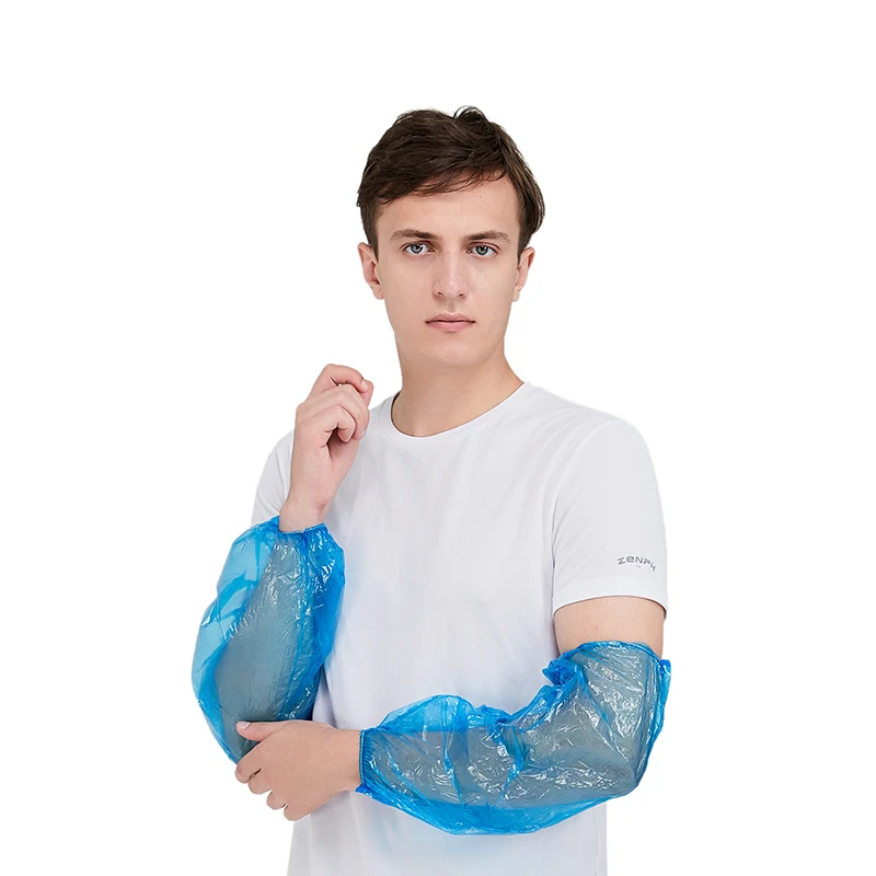 Синие Полиэтиленовые одноразовые нарукавники, сделано в Китае, нарукавники для готовки