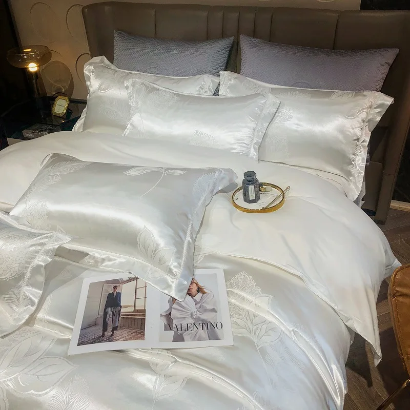 60S Silk Duvet Cover Printed Bedding Set