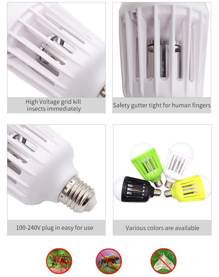 Hot Sale 7W Mosquito Killer Bulb Bug Zapper Led Bulb Lighting Lamp LED Electronic Insect Fly Killer