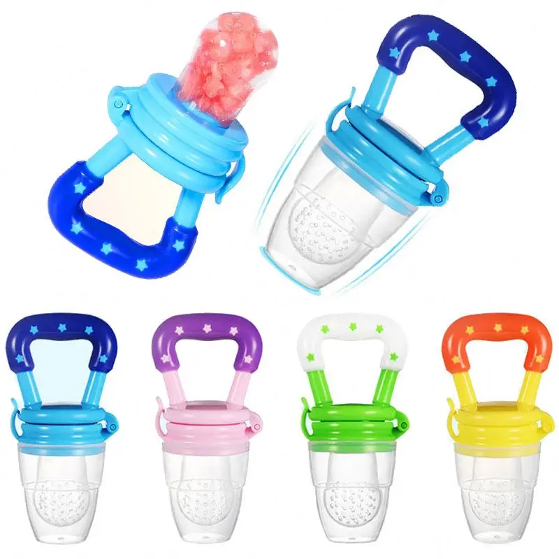 New Baby Food Pacifier Clips Soother Holder Baby Nipple Feeder Silicone Pacifier Fruits Infant Feeding Supplies Soother Nipples