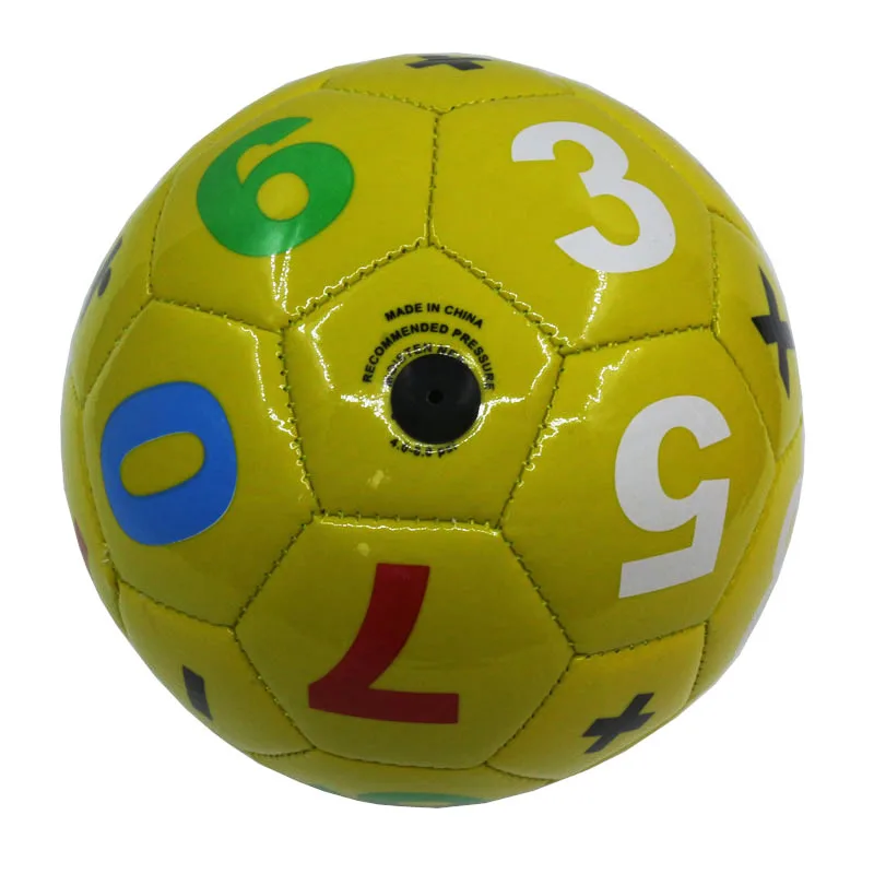 Wholesale 32 panels soft shell football funny figure numbers print kids gift toy mini soccer ball