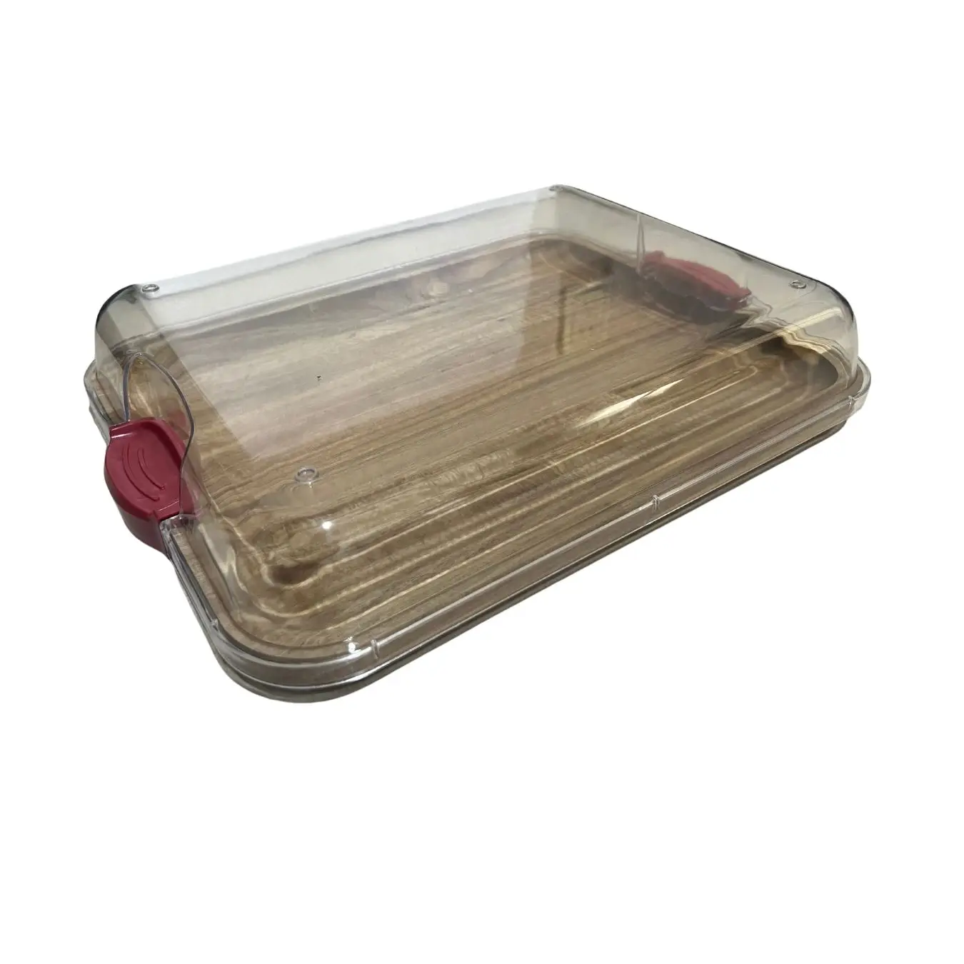 Bamboo Wood Cheese Boards with Clear Lid,Cheese Plate Divided Snack Serving Board Tray with Clear Plastic Locking Lid