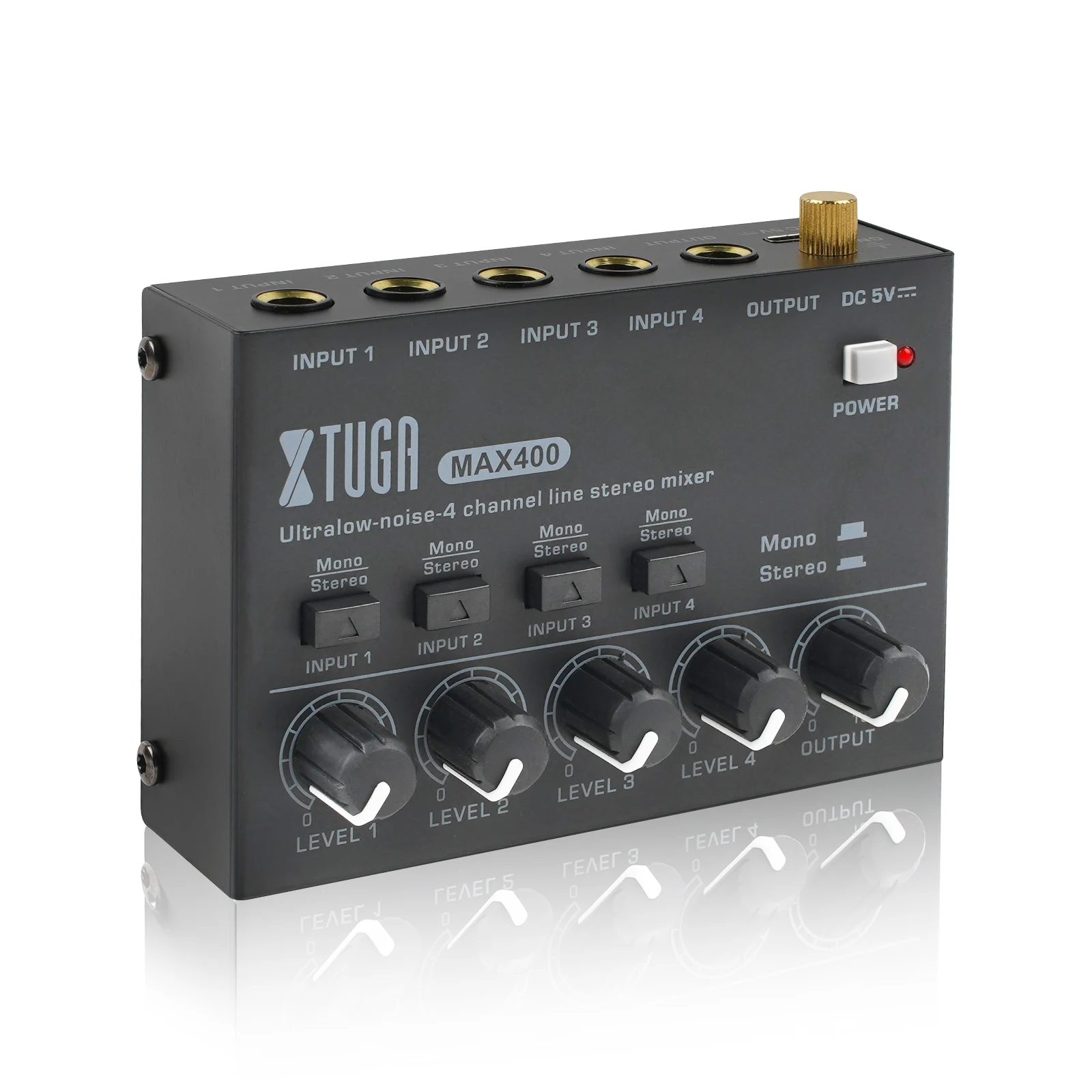 GPUB max400 mini mixer Karaoke stereo audio mixer Professional Music Mixer with AC Adapter