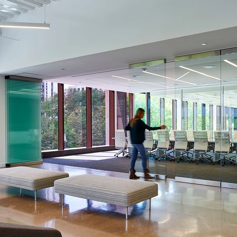 Villa office room divider aluminium frameless glass folding door