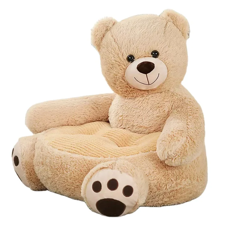 baby plush teddy bear panda unicorn animal sitting sofa chair support seat bed toy cushion
