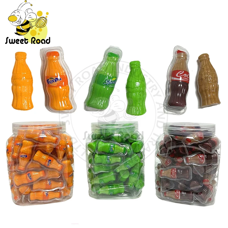 Customization Cola Sp-rite Fanta Taste Gummy Candy Sweets Candy Good Taste Manufacturer Wholesale Delicious Candy