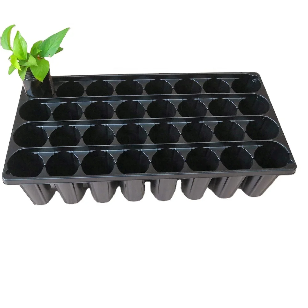32  Cells PS Plastic Seed Starting Grow Germination Tray for Greenhouse Vegetables Nursery