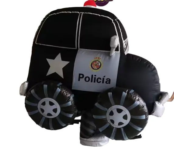 funny carnival parade inflatable walking car Advertising police type inflatable cartoon car model costume in advertising Inflat