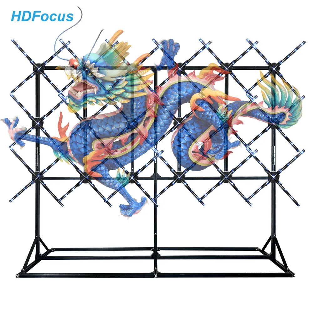 3D Hologram Projector Fan 3*6 Splicing 3D Hologram Fan Spinning Led Hologram