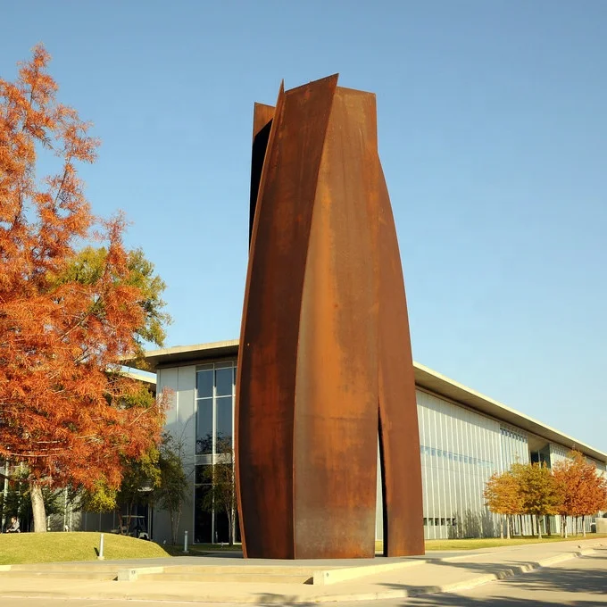 Keenhai Garden Heat-resistant Natural Rusty Design Modern Corten Steel Sculpture