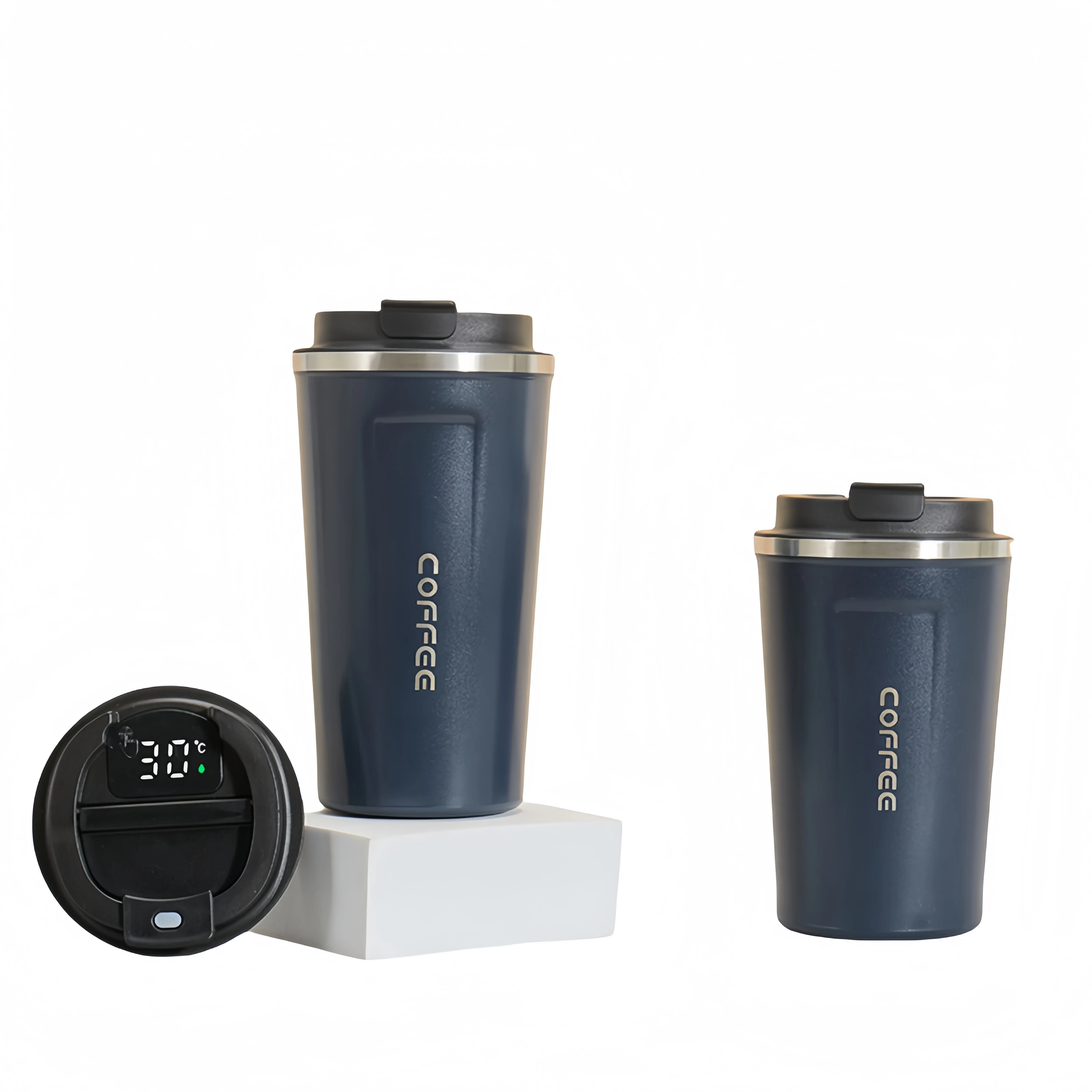 Hot Sale Stainless Steel Coffee Cup Intelligent Temperature Measurement Insulation Cup Office Portable Cups