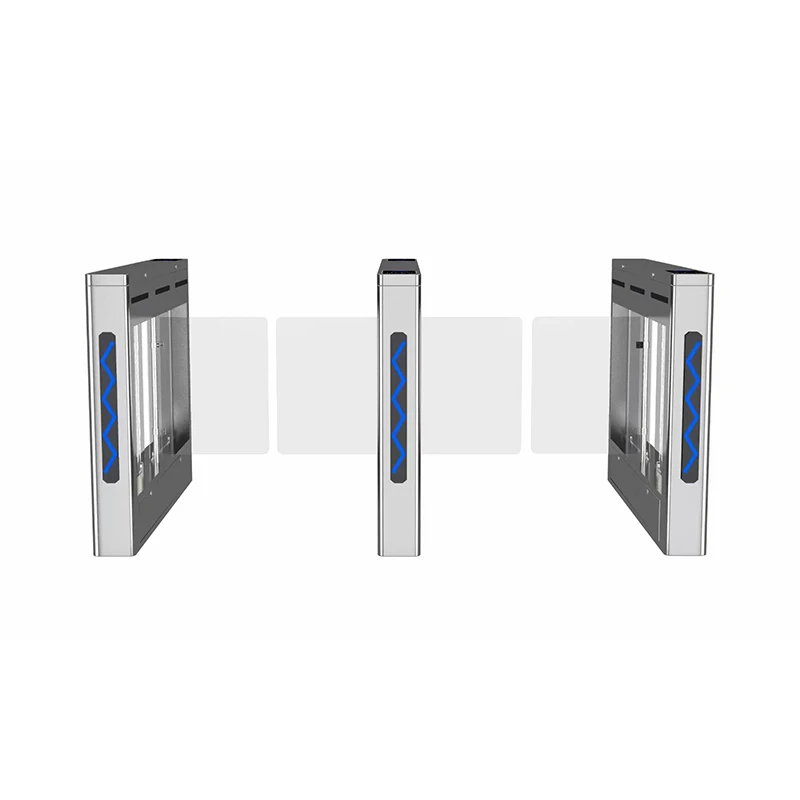 Security Fingerprint Turnstile Gate Indoor Office DC Power Supply 24V/3A DC Motor 24V/20W Swing Gate Single Pole Length 600-900M