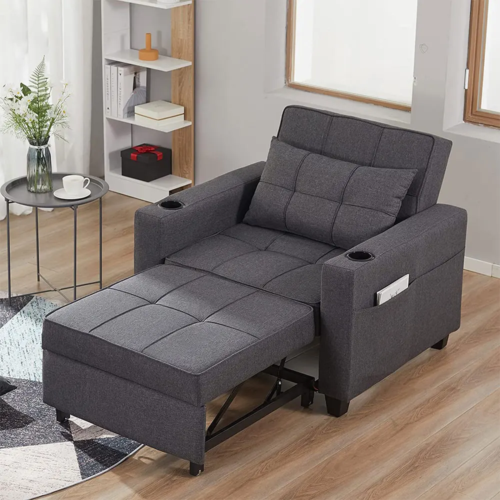Partner Small Apartment Sofa Cum Bed Single Foldable Bed Chair Sofa Low Price Sofa Bed Single Seater