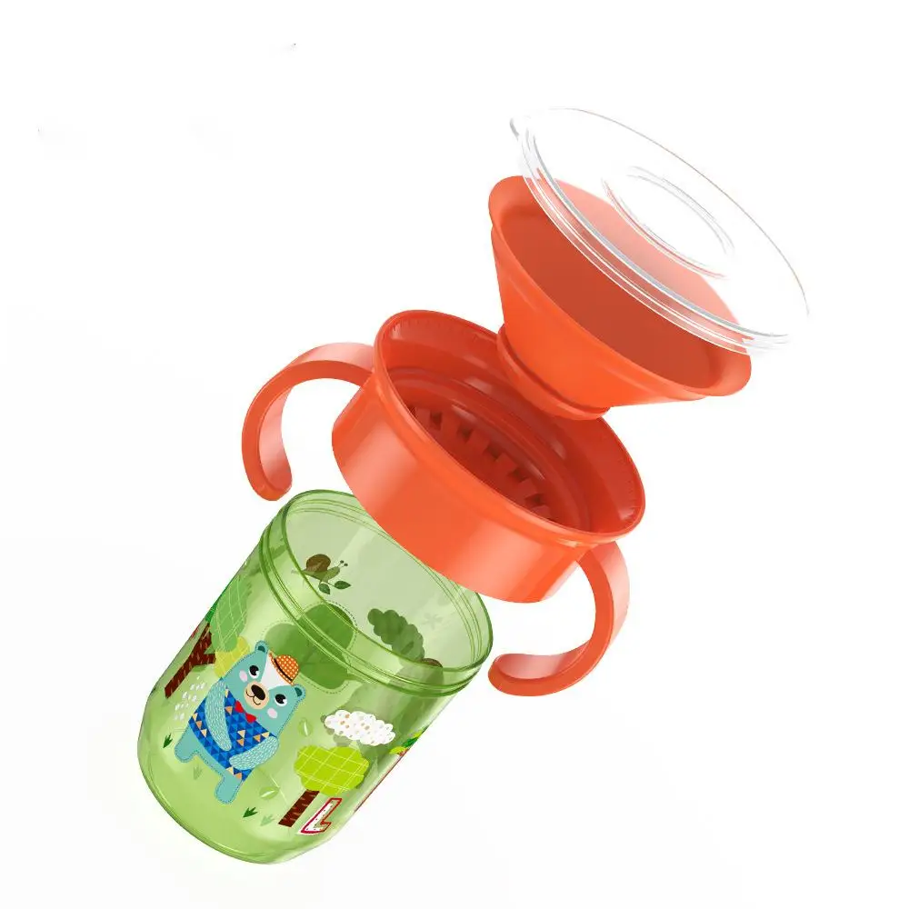 BPA free fancy leakproof miracle 360 drinking cup training cup for kids