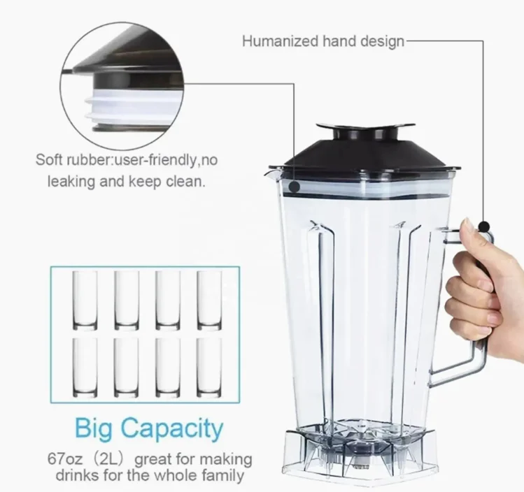 Mixer blender spare parts plastic blender part replacement blender jar cup jug