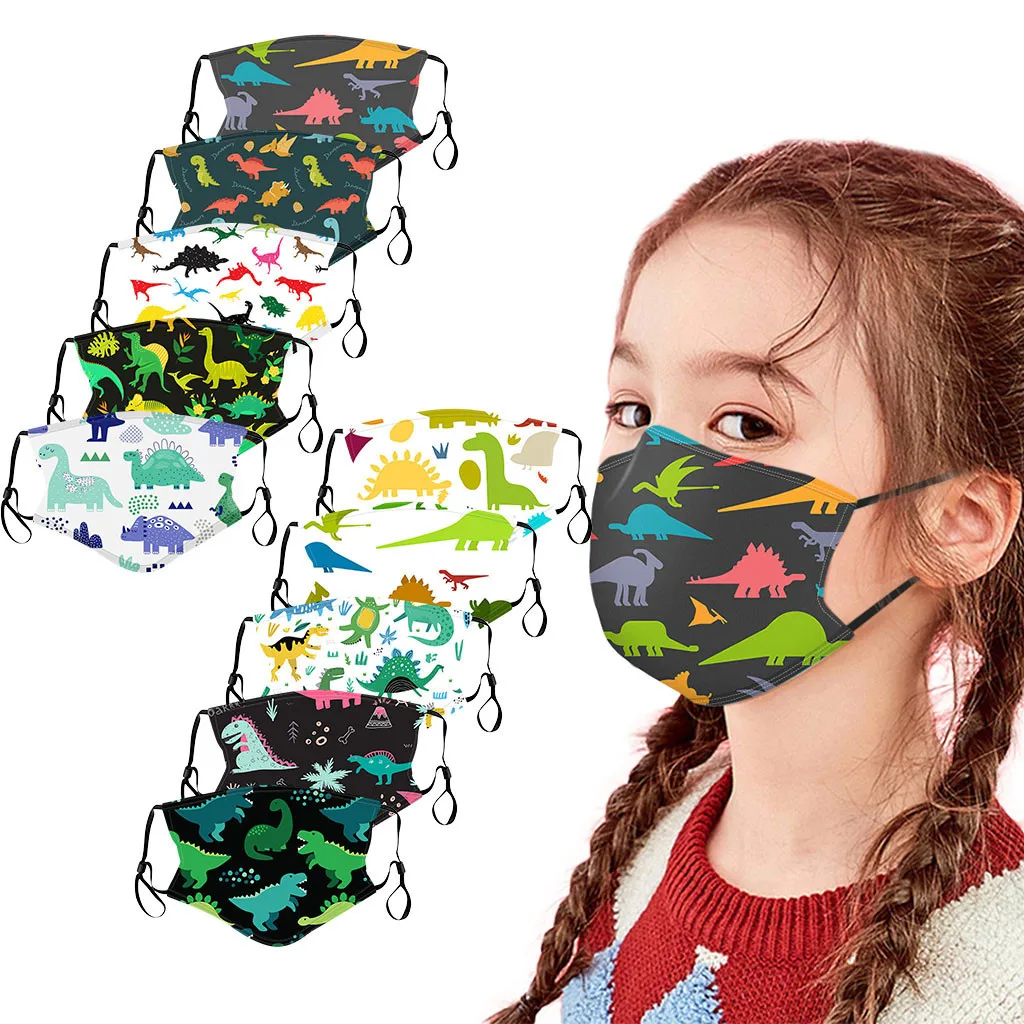 Adjustable earloop washable breathable cotton face fitting fabric kids face mask for children