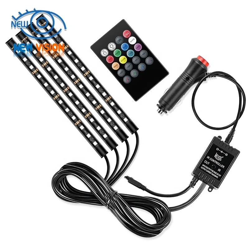 
2021 Hot sales RGB Music Control Led Atmosphere Light Car Foot Lamp Led Strip Light 5050 