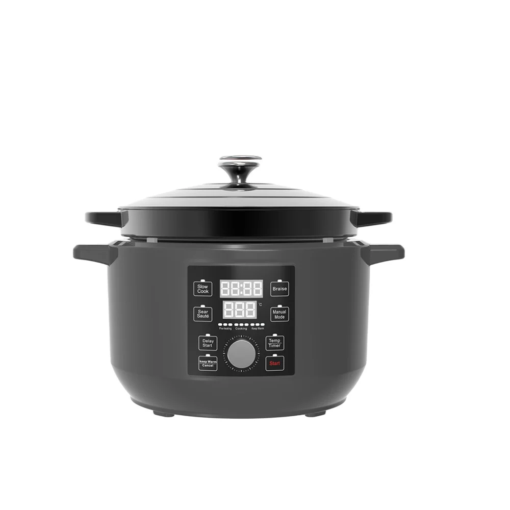 Multifunctional Slow Cooker For household with LCD Display and Knob Control