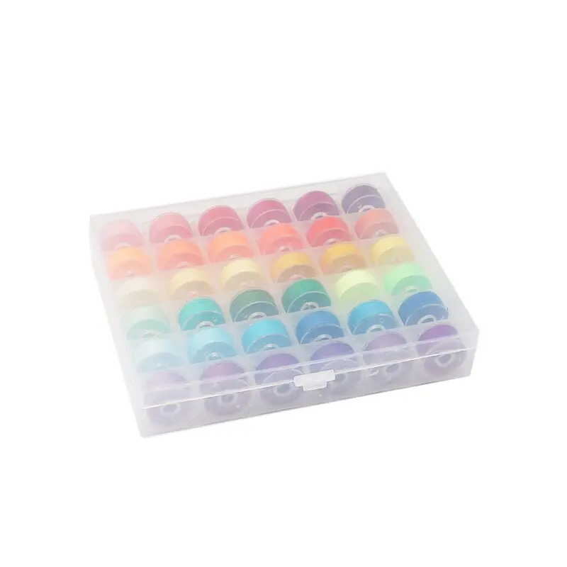 Plastic Coil box with 144 Colorful Sewing Thread Bobbin Storage Box Sewing Machine Accessories Set