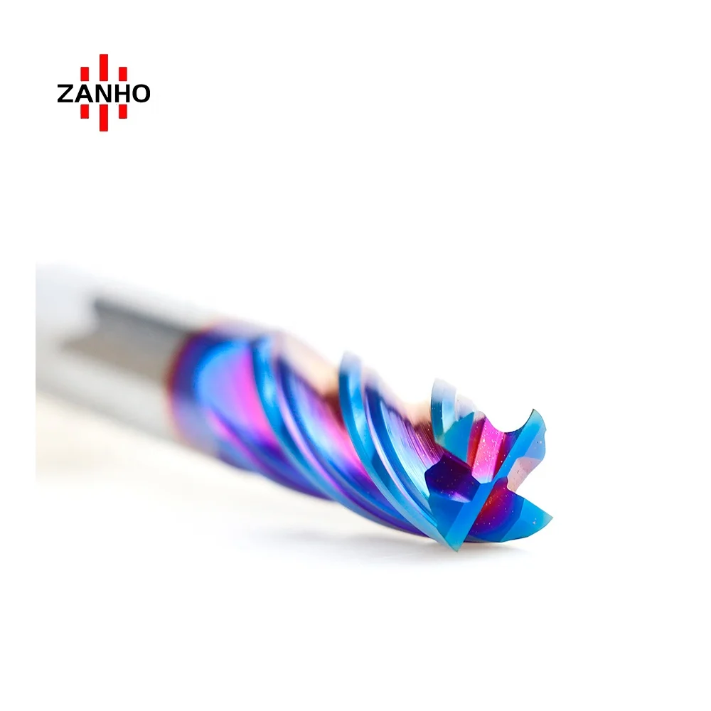 ZANHO Hot Sale Carbide 4 Flutes Square Endmill HRC65 Inch Size in Stock CNC Machine Tools Milling Cutter 6mm Cutting Tools