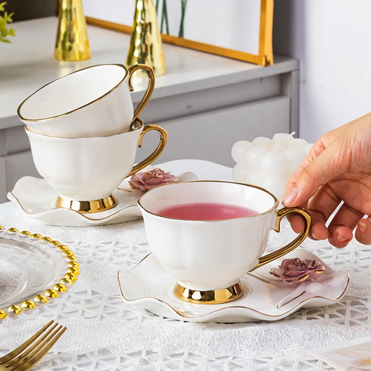European 6 sets cup saucer tea and coffee cup sets gift box