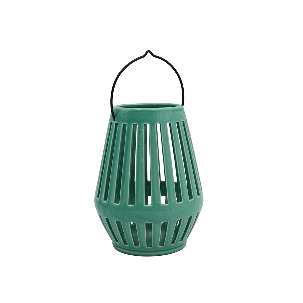 Customized Nordic Style Ceramic Lantern Luxury Unique Candle Holder Home Decoration Lantern Ornament Tealight Jar