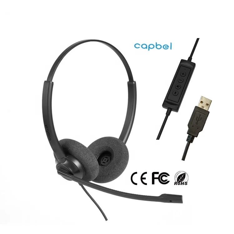 Гарнитура для колл-центра, USB-гарнитура с микрофоном и регулировкой громкости, телефонные наушники