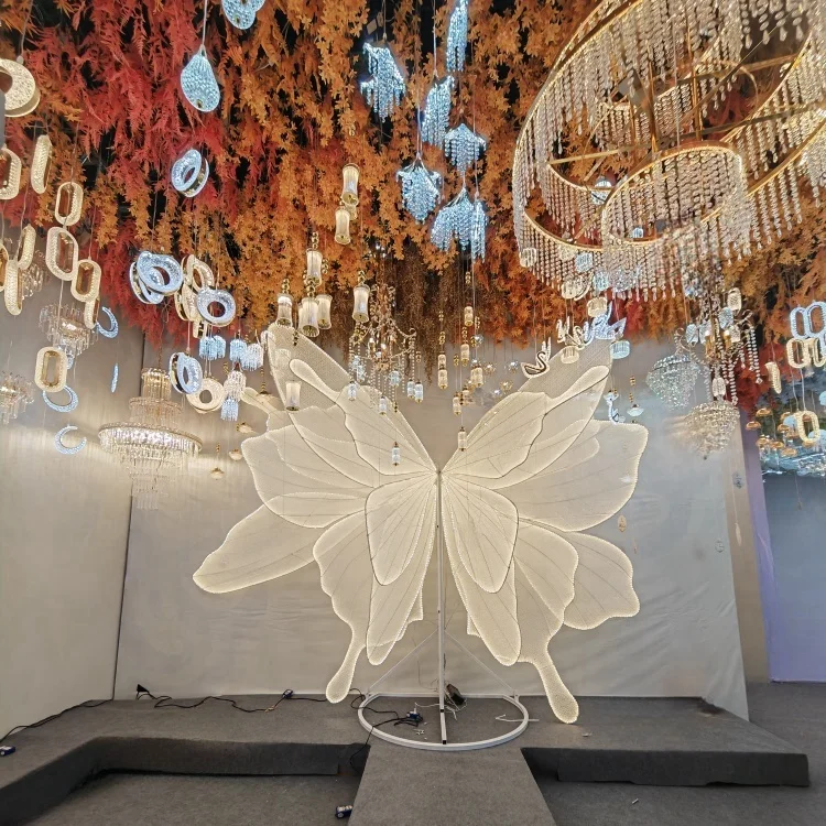 New design LED fairy butterfly background for wedding decoration, stage decoration and party decoration
